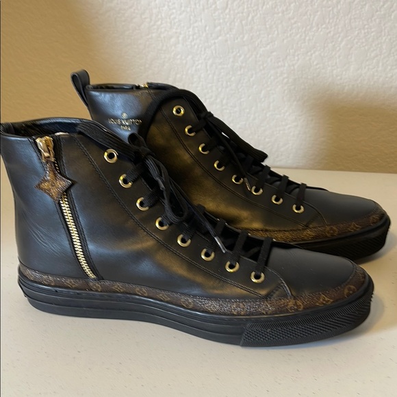 Reserved Cole bundle Black High-Top Stellar boots black lv slippers Sz 41 - Picture 8 of 10